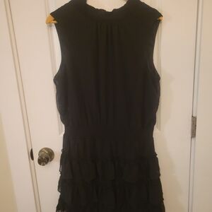 MSK Black Ruffled Mini Dress